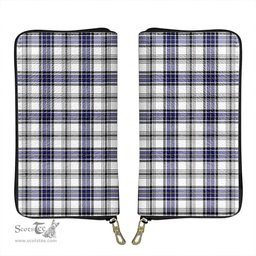 Scottish Hannay Modern Clan Tartan Leather Clutch Purse