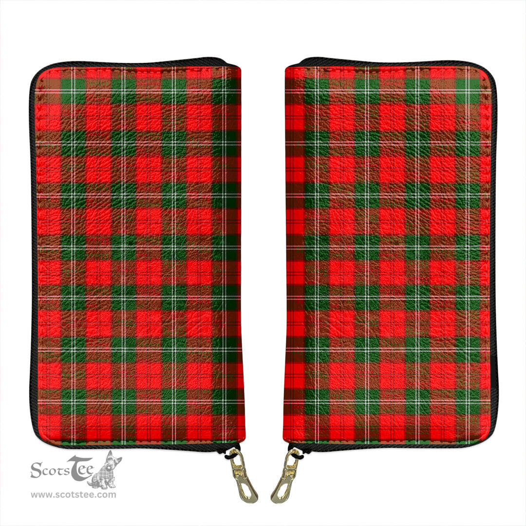 Scottish Lennox Modern Clan Tartan Leather Clutch Purse
