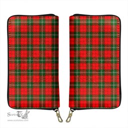 Scottish Lennox Modern Clan Tartan Leather Clutch Purse