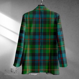 ScotsTee Shop Baillie Ancient Clan Crest Casual Tartan Flat Lapel Collar Blazer Tartan Blazer Cotton