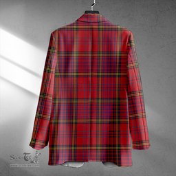 ScotsTee Shop Anderson of Kinneddar Red Weathered Clan Crest Casual Tartan Flat Lapel Collar Blazer Tartan Blazer Cotton