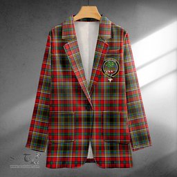 ScotsTee Shop Anderson of Arbrake Clan Crest Casual Tartan Flat Lapel Collar Blazer Tartan Blazer Cotton