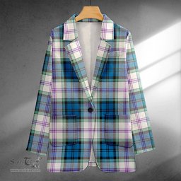 ScotsTee Shop Baird Dress Dance (Baines Dress Dance) Clan Crest Casual Tartan Flat Lapel Collar Blazer Tartan Blazer Cotton