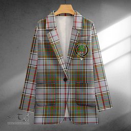 ScotsTee Shop Anderson Ross Ancient Clan Crest Casual Tartan Flat Lapel Collar Blazer Tartan Blazer Cotton