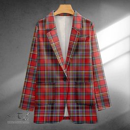 ScotsTee Shop Anderson of Ardbrake Clan Crest Casual Tartan Flat Lapel Collar Blazer Tartan Blazer Cotton