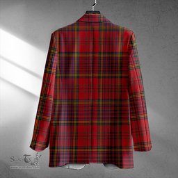 ScotsTee Shop Anderson of Kinneddar Red Modern Clan Crest Casual Tartan Flat Lapel Collar Blazer Tartan Blazer Cotton