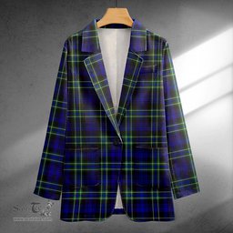 ScotsTee Shop Arbuthnot Modern Clan Crest Casual Tartan Flat Lapel Collar Blazer Tartan Blazer Cotton