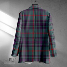 ScotsTee Shop Aiton Weathered Clan Crest Casual Tartan Flat Lapel Collar Blazer Tartan Blazer Cotton