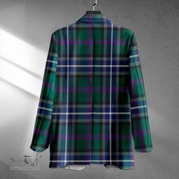 ScotsTee Shop Alexander of Menstry Hunting Modern Clan Crest Casual Tartan Flat Lapel Collar Blazer Tartan Blazer Cotton