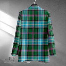 ScotsTee Shop Alexander of Menstry Hunting Ancient Clan Crest Casual Tartan Flat Lapel Collar Blazer Tartan Blazer Cotton