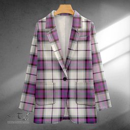 ScotsTee Shop Alexander of Menstry Dress Weathered Clan Crest Casual Tartan Flat Lapel Collar Blazer Tartan Blazer Cotton