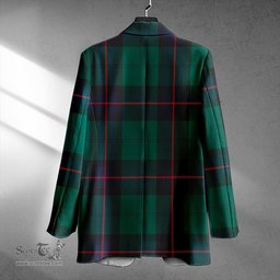 ScotsTee Shop Armstrong Modern Clan Crest Casual Tartan Flat Lapel Collar Blazer Tartan Blazer Cotton