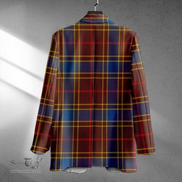ScotsTee Shop Balfour Modern Clan Crest Casual Tartan Flat Lapel Collar Blazer Tartan Blazer Cotton
