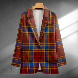ScotsTee Shop Balfour Modern Clan Crest Casual Tartan Flat Lapel Collar Blazer Tartan Blazer Cotton