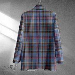 ScotsTee Shop Anderson Old Weathered Clan Crest Casual Tartan Flat Lapel Collar Blazer Tartan Blazer Cotton