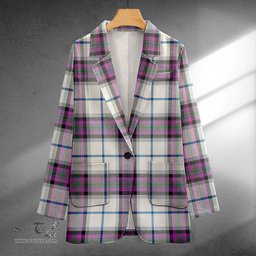ScotsTee Shop Alexander of Menstry Dress Ancient Clan Crest Casual Tartan Flat Lapel Collar Blazer Tartan Blazer Cotton