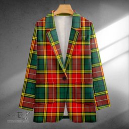 ScotsTee Shop Baxter of Balgavies Modern Clan Crest Casual Tartan Flat Lapel Collar Blazer Tartan Blazer Cotton
