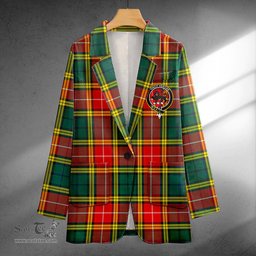 ScotsTee Shop Baxter of Balgavies Modern Clan Crest Casual Tartan Flat Lapel Collar Blazer Tartan Blazer Cotton