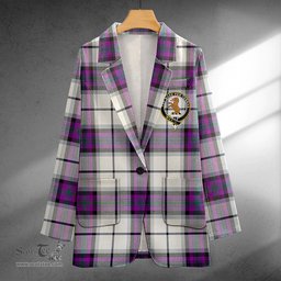 ScotsTee Shop Alexander of Menstry Dress Modern Clan Crest Casual Tartan Flat Lapel Collar Blazer Tartan Blazer Cotton