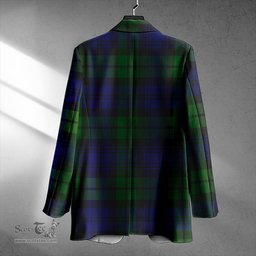 ScotsTee Shop Bannatyne Clan Crest Casual Tartan Flat Lapel Collar Blazer Tartan Blazer Cotton