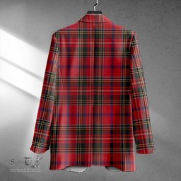 ScotsTee Shop Brown of Castledean (Broun of Castledean) Weathered Clan Crest Casual Tartan Flat Lapel Collar Blazer Tartan Blazer Cotton