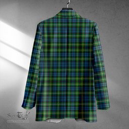 ScotsTee Shop Campbell of Argyll 1815 Ancient 2 Clan Crest Casual Tartan Flat Lapel Collar Blazer Tartan Blazer Cotton