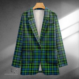 ScotsTee Shop Campbell of Argyll 1815 Ancient 2 Clan Crest Casual Tartan Flat Lapel Collar Blazer Tartan Blazer Cotton