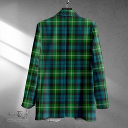 ScotsTee Shop Baillie of Polkemmet Ancient Clan Crest Casual Tartan Flat Lapel Collar Blazer Tartan Blazer Cotton