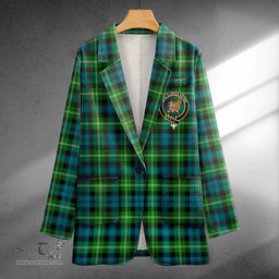ScotsTee Shop Baillie of Polkemmet Ancient Clan Crest Casual Tartan Flat Lapel Collar Blazer Tartan Blazer Cotton