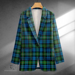 ScotsTee Shop Campbell of Loudon (Campbell Louden) Ancient 2 Clan Crest Casual Tartan Flat Lapel Collar Blazer Tartan Blazer Cotton