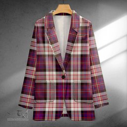 ScotsTee Shop Cameron of Erracht Dress #2 Weathered 2 Clan Crest Casual Tartan Flat Lapel Collar Blazer Tartan Blazer Cotton