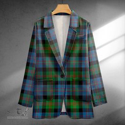 ScotsTee Shop Cameron of Erracht #3 Ancient 2 Clan Crest Casual Tartan Flat Lapel Collar Blazer Tartan Blazer Cotton