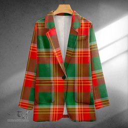 ScotsTee Shop Brisbane Modern Clan Crest Casual Tartan Flat Lapel Collar Blazer Tartan Blazer Cotton