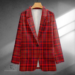 ScotsTee Shop Campbell of Loudon Plaid Modern 2 Clan Crest Casual Tartan Flat Lapel Collar Blazer Tartan Blazer Cotton