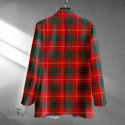 ScotsTee Shop Bruce Modern Clan Crest Casual Tartan Flat Lapel Collar Blazer Tartan Blazer Cotton