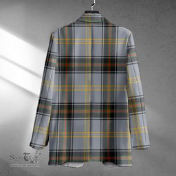 ScotsTee Shop Bell of the Borders Ancient Clan Crest Casual Tartan Flat Lapel Collar Blazer Tartan Blazer Cotton