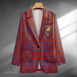 ScotsTee Shop Campbell of Loudon Plaid Ancient 2 Clan Crest Casual Tartan Flat Lapel Collar Blazer Tartan Blazer Cotton