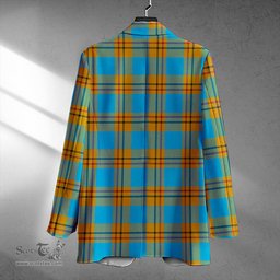 ScotsTee Shop Carlisle (Carlill) Ancient Clan Crest Casual Tartan Flat Lapel Collar Blazer Tartan Blazer Cotton