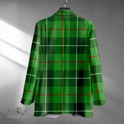 ScotsTee Shop Clephan (or Clephane) Clan Crest Casual Tartan Flat Lapel Collar Blazer Tartan Blazer Cotton