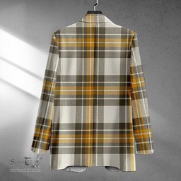 ScotsTee Shop Burns Ancient Clan Crest Casual Tartan Flat Lapel Collar Blazer Tartan Blazer Cotton