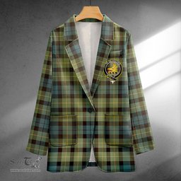 ScotsTee Shop Campbell of Breadalbane 1819 Weathered 2 Clan Crest Casual Tartan Flat Lapel Collar Blazer Tartan Blazer Cotton