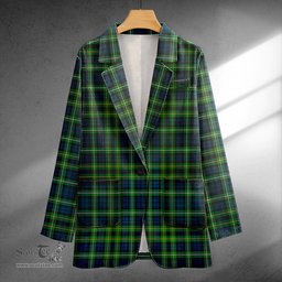 ScotsTee Shop Campbell of Argyll 1815 Modern 2 Clan Crest Casual Tartan Flat Lapel Collar Blazer Tartan Blazer Cotton