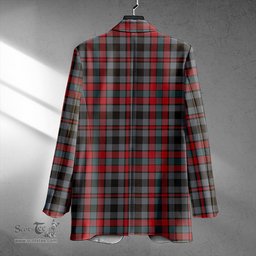 ScotsTee Shop Borthwick Weathered Clan Crest Casual Tartan Flat Lapel Collar Blazer Tartan Blazer Cotton