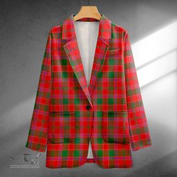 ScotsTee Shop Cameron of Lochiel #2 Modern 2 Clan Crest Casual Tartan Flat Lapel Collar Blazer Tartan Blazer Cotton