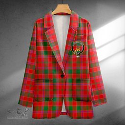 ScotsTee Shop Cameron of Lochiel #2 Modern 2 Clan Crest Casual Tartan Flat Lapel Collar Blazer Tartan Blazer Cotton