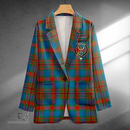 ScotsTee Shop Carnegie Ancient Clan Crest Casual Tartan Flat Lapel Collar Blazer Tartan Blazer Cotton