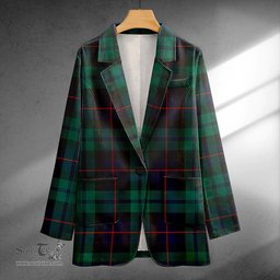ScotsTee Shop Campbell of Cawdor Modern 2 Clan Crest Casual Tartan Flat Lapel Collar Blazer Tartan Blazer Cotton