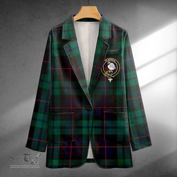 ScotsTee Shop Campbell of Cawdor Modern 2 Clan Crest Casual Tartan Flat Lapel Collar Blazer Tartan Blazer Cotton