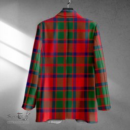 ScotsTee Shop Caledonian (MacKintosh #3) Modern Clan Crest Casual Tartan Flat Lapel Collar Blazer Tartan Blazer Cotton