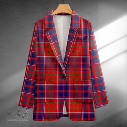 ScotsTee Shop Cameron of Locheil Modern 2 Clan Crest Casual Tartan Flat Lapel Collar Blazer Tartan Blazer Cotton